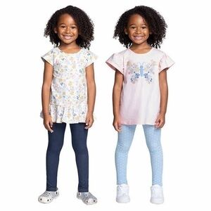 Kids Headquarters 4-piece set Floral Butterfly Girls 5